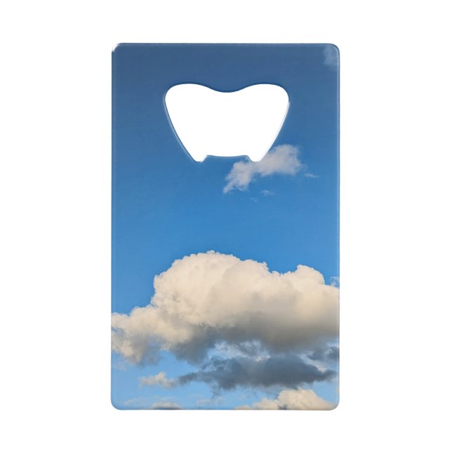 Abrebotellas De Tarjeta De Crédito Nube blanca oscura (Anverso)