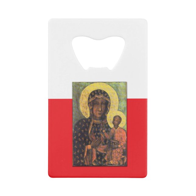 Abrebotellas De Tarjeta De Crédito Nuestra Señora de Czestochowa (Anverso)