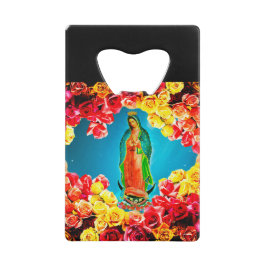 Abrebotellas De Tarjeta De Crédito Nuestra Señora de Guadalupe Cartera de cerveza pue