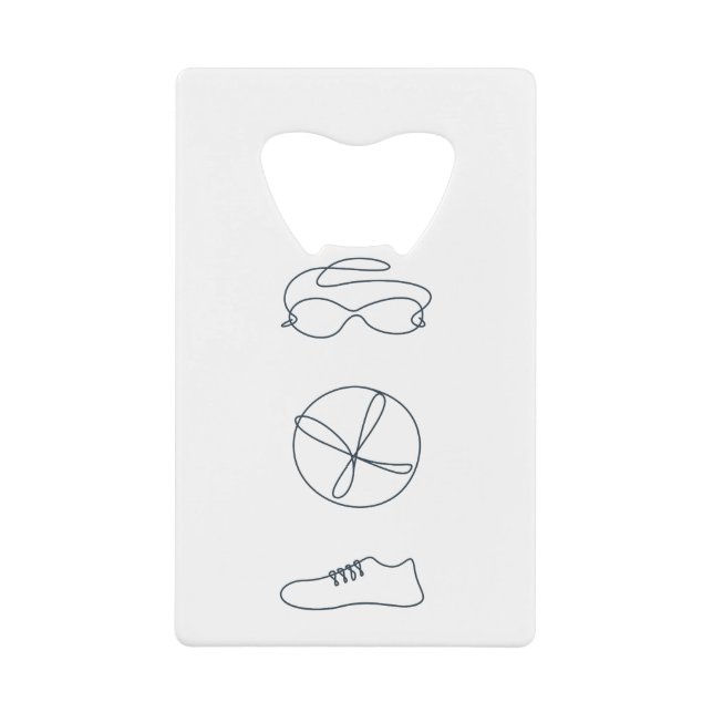 Abrebotellas De Tarjeta De Crédito Nuevo diseño de Triathlon (Anverso)