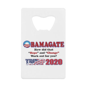 Abrebotellas De Tarjeta De Crédito OBAMAGATE-Trump-2020