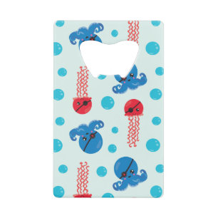 Abrebotellas De Tarjeta De Crédito Octopus pirata, medusas piratas, animales marinos