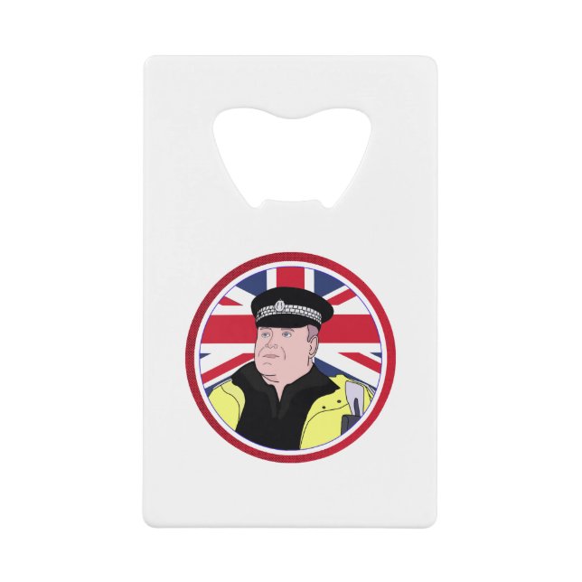 Abrebotellas De Tarjeta De Crédito Oficial de policía del Reino Unido (Anverso)