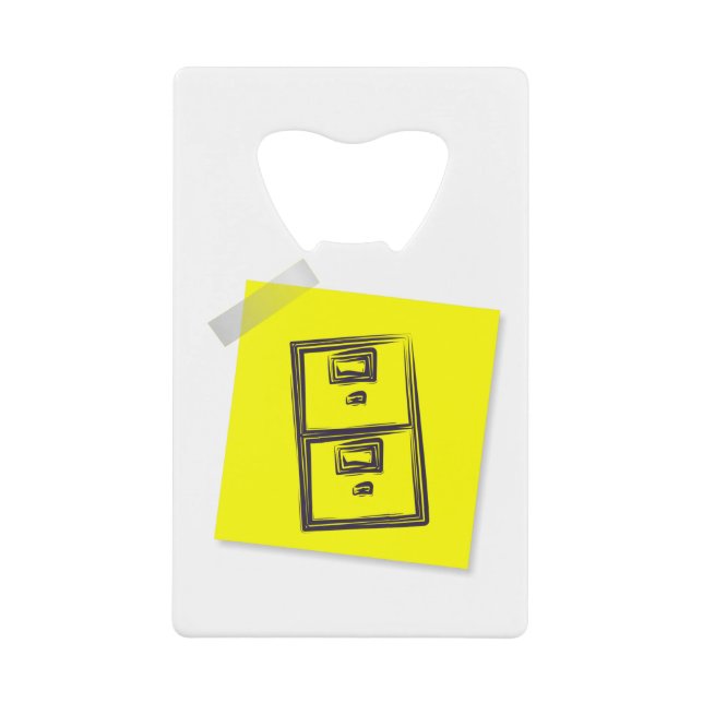 Abrebotellas De Tarjeta De Crédito Oficina (Anverso)