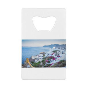 Abrebotellas De Tarjeta De Crédito Oia Santorini Village Grecia