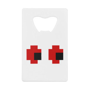Abrebotellas De Tarjeta De Crédito Ojos rojos fantasmagóricos de 8 bits