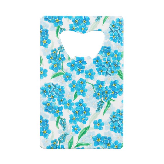 Abrebotellas De Tarjeta De Crédito Olvídate de las flores acuarelas (Anverso)