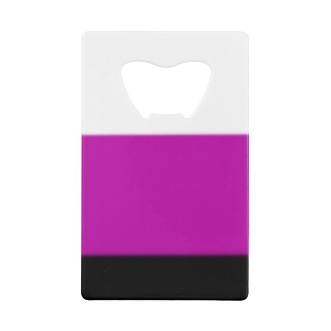 Abrebotellas De Tarjeta De Crédito Ombre blanco, rosa y negro (Anverso)