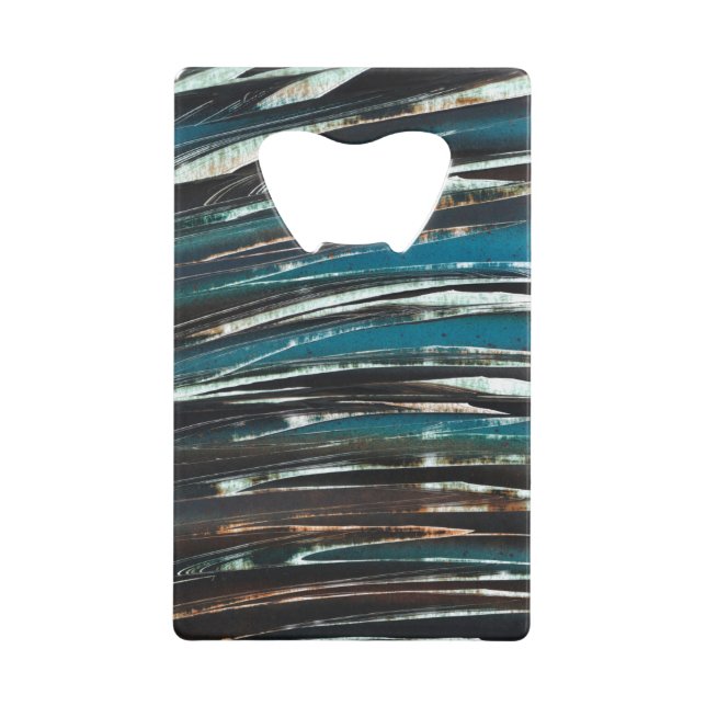 Abrebotellas De Tarjeta De Crédito Onda Grunge Gráfica (Anverso)