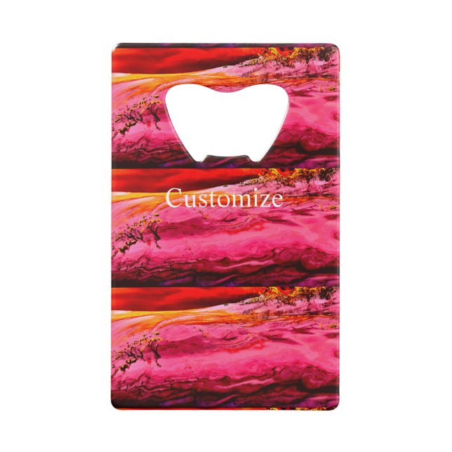 Abrebotellas De Tarjeta De Crédito Ondas Red Maui Thunder_Cove (Anverso)