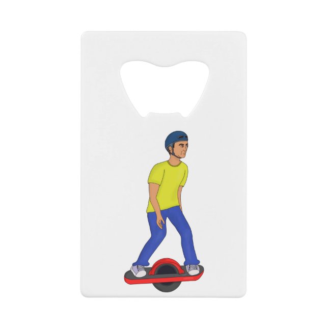 Abrebotellas De Tarjeta De Crédito Onewheeling Dude (Anverso)