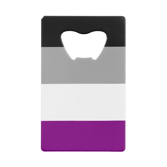 Abrebotellas De Tarjeta De Crédito Orgullo asexual (Anverso)