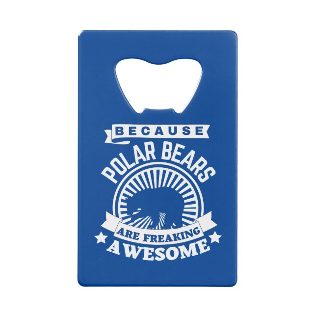 Abrebotellas De Tarjeta De Crédito Oso polar (Anverso)