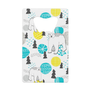 Abrebotellas De Tarjeta De Crédito Oso polar