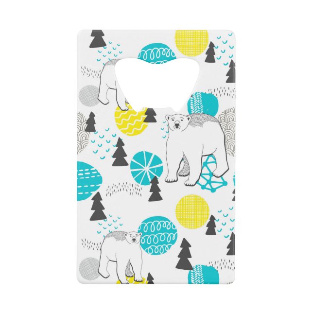 Abrebotellas De Tarjeta De Crédito Oso polar (Anverso)
