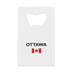Abrebotellas De Tarjeta De Crédito Ottawa Canadá Bandera canadiense color claro