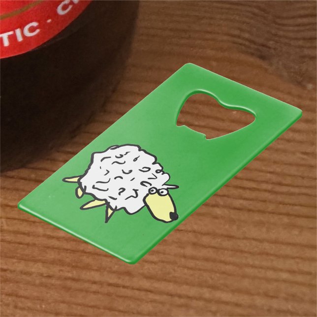Abrebotellas De Tarjeta De Crédito Oveja divertida en un estilo Personalizado (Subido por el creador)