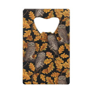 Abrebotellas De Tarjeta De Crédito Ovejas de otoño en negro