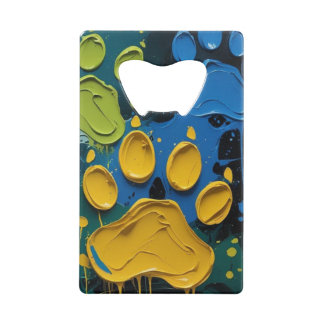 Abrebotellas De Tarjeta De Crédito Paint with paws