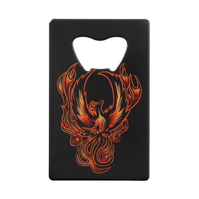Abrebotellas De Tarjeta De Crédito Pájaro De Fuego (Anverso)