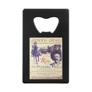 Abrebotellas De Tarjeta De Crédito Pancho Villa 🔥 Héroe General Mexicano