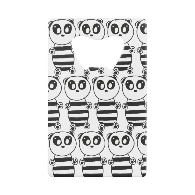Abrebotellas De Tarjeta De Crédito Panda Kids   (Anverso)