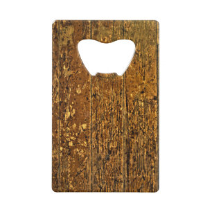 Abrebotellas De Tarjeta De Crédito Panel de madera esmerilada