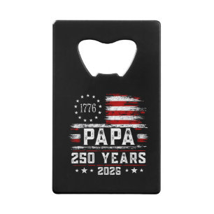 Abrebotellas De Tarjeta De Crédito Papa Americano Bandera 250 Años 4 de Julio Abuelo