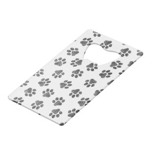 Abrebotellas De Tarjeta De Crédito Papas de perro, garras de perro, patas negras