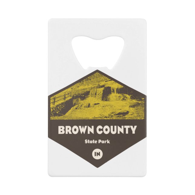 Abrebotellas De Tarjeta De Crédito Parque estatal del Condado de Brown Indiana (Anverso)