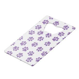 Abrebotellas De Tarjeta De Crédito Pasta de perro, garras de perro, garras moradas