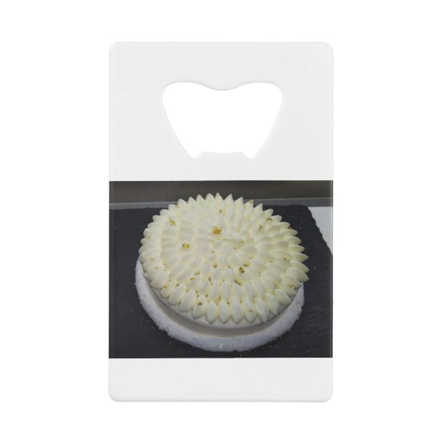 Abrebotellas De Tarjeta De Crédito Pastel de cumpleaños 1 (Anverso)