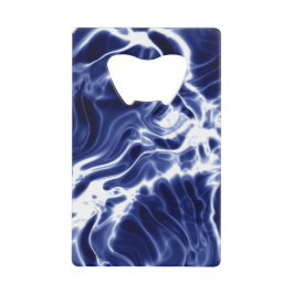 Abrebotellas De Tarjeta De Crédito Patrón azul arremolinado 