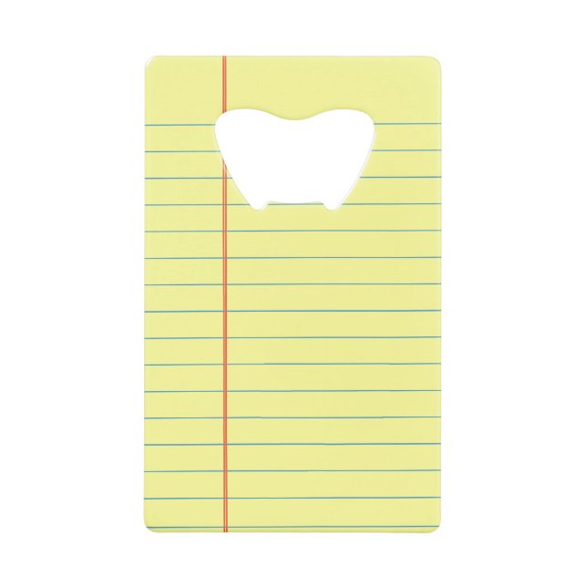 Abrebotellas De Tarjeta De Crédito Patrón de almohadilla legal (Anverso)