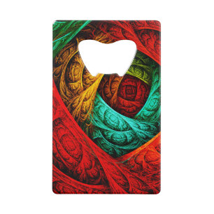 Abrebotellas De Tarjeta De Crédito Patrón de arte colorido artístico moderno abstract