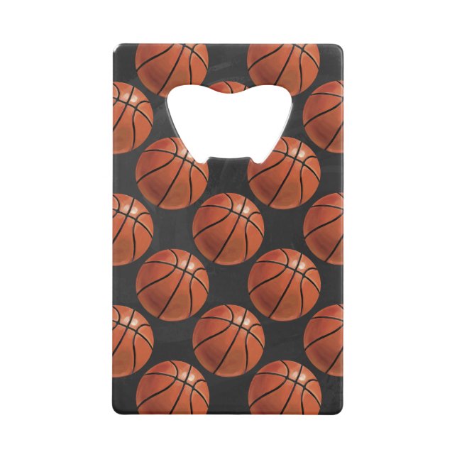 Abrebotellas De Tarjeta De Crédito Patrón de baloncesto pintado (Anverso)