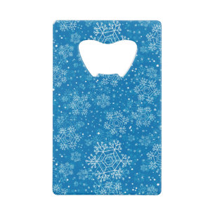 Abrebotellas De Tarjeta De Crédito Patrón de copo de nieve