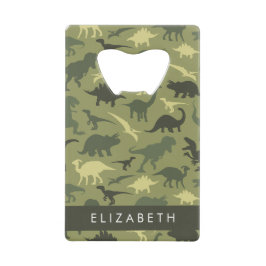Abrebotellas De Tarjeta De Crédito Patrón de dinosaurios, silueta de dinosaurios, tu 