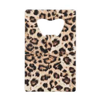 Abrebotellas De Tarjeta De Crédito Patrón de diseño de leopardo: Elegancia salvaje.