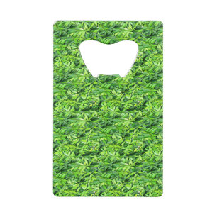 Abrebotellas De Tarjeta De Crédito Patrón de hojas verdes frondosas - Naturaleza Botá