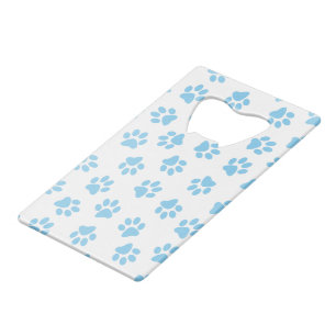 Abrebotellas De Tarjeta De Crédito Patrón De Patas, Patas De Perro, Patas Azules De B