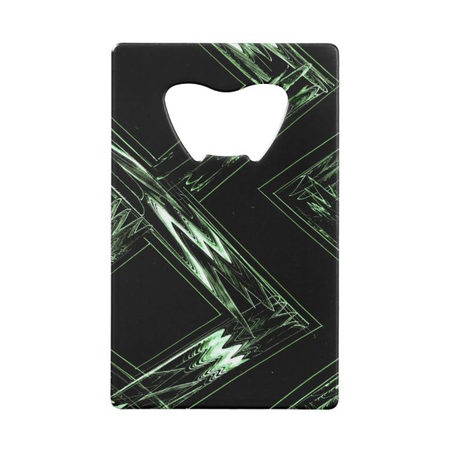 Abrebotellas De Tarjeta De Crédito Patrón de pino en perspectiva (Anverso)