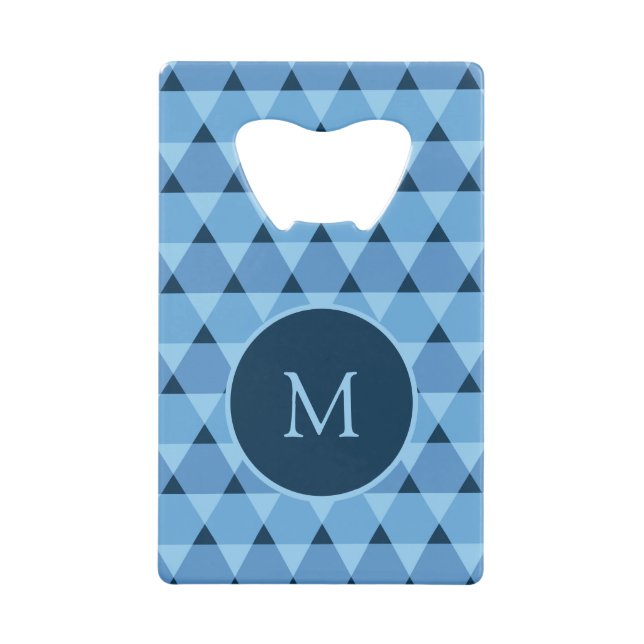 Abrebotellas De Tarjeta De Crédito Patrón de triángulos (Anverso)