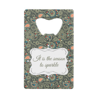 Abrebotellas De Tarjeta De Crédito Patrón elegante personalizado