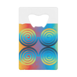 ABREBOTELLAS DE TARJETA DE CRÉDITO PATRÓN ESPIRAL
