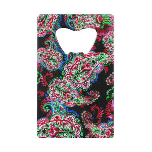 Abrebotellas De Tarjeta De Crédito Patrón Floral Paisley, Origen Étnico.