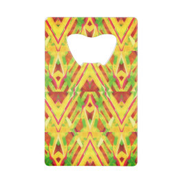 Abrebotellas De Tarjeta De Crédito Patrón marrón y verde