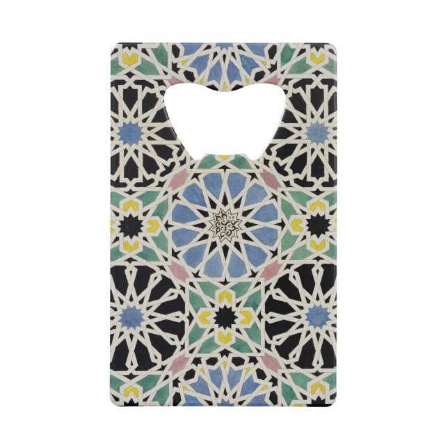 Abrebotellas De Tarjeta De Crédito Pavimento de mosaico en Alhambra, 'del árabe (Anverso)