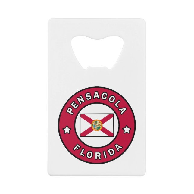 Abrebotellas De Tarjeta De Crédito Pensacola Florida (Anverso)