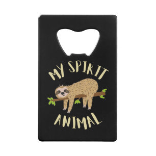 Abrebotellas De Tarjeta De Crédito pereza mi animal espiritual